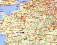 Access map to Issoudun airfield - large area