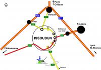 Access map to Issoudun airfield - local area